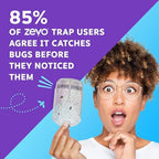 Zevo Flying Insect Trap for Indoors: Light Trap Captures Fruit Flies, Gnats and Houseflies, Starter Kit + Refills (1 Plug-in Base + 3 Cartridges)