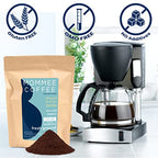 Mommee Coffee - Half Caf | Low Acid, Organic, Fair Trade, Water Processed | Ground, 22 oz.