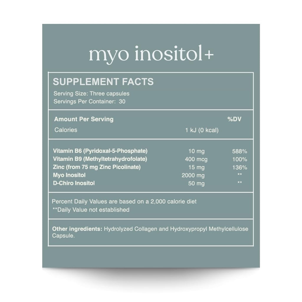 reset wellness MYOINOSITOL+ | Myo-Inositol & D-Chiro Inositol (40:1 Ratio) + Methylfolate, Vitamin B6 & Zinc | Supports Hormonal Balance, Metabolic Health & Fertility | 90 Capsules