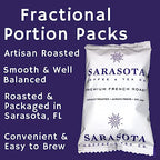 Sarasota Coffee Ground Packets | Low Acid Dark Roast Ground Coffee Packs | European French Roast | Mold Free | Ground Pouches | Individual packs for 12 Cup Maker | 1.5 Ounce Bags, 36 Count