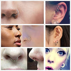 JIESIBAO 26PCS Nose Piercing Kit, Piercing Needles with 18G 20G CZ Nose Screw Studs Double Nose Rings Hoop Captive Nose Rings Stainless Steel Jewelry for Nose Septum Piercing Needles Kit