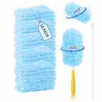 50 Count Duster Refills ，360° Heavy Duty Duster Refills Compatible with Swiffer Duster, Multisurface Heavy Duty Duster Replacements with 1 Short Handle and 1 Extenda Handle