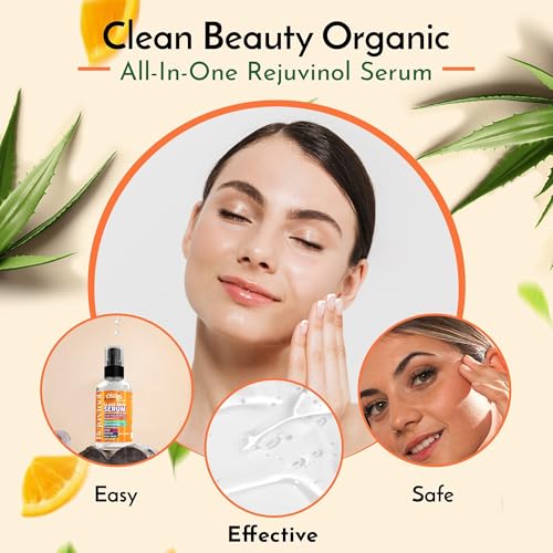 Snail Mucin Serum Vitamin C Face Serum Anti Aging with Hyaluronic Acid Niacinamide Retinol MSM Aloe Vera & Ceramides - Korean Skin Care Glass Skin Dark Spot Remover for Glowing Skin & Beauty (1 Pack)