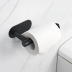NearMoon Toilet Paper Holder Self Adhesive, Premium Thicken SUS304 Stainless Steel Rustproof Adhesive Toilet Roll Holder no Drilling for Bathroom, Kitchen, Washroom (4 Pack, Matte Black)