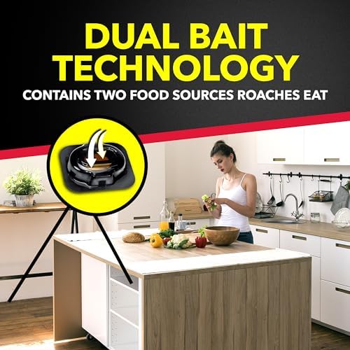 Raid Double Control Small Roach Baits, Child Resistant, For Indoor Use, Kills Roaches for 3 Months, 12 Count