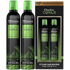 TRESemmé Hair Mousse 2-Pack + Keratin Repair Hair Mask – Flawless Curls Alcohol-Free, Anti-Frizz Hair Products with Heat Protection (3 Piece Set)