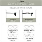 Clic Magnetic Reading Glasses for Men or Women, Soft Foldable Band, Computer Readers, Taku (S-XL, Havana, 2.50 Magnification)