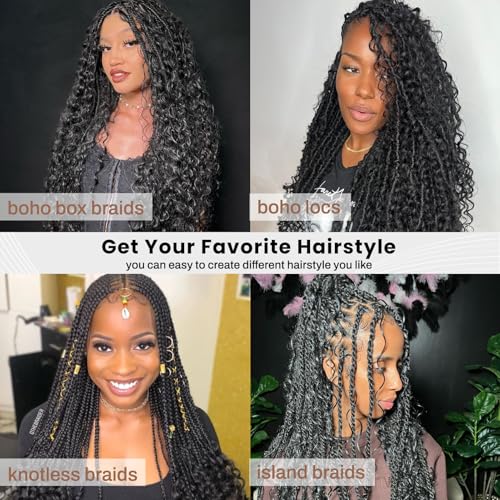 Dorsanee Water Wave Bulk Hair for Braiding 20 Inch 2 Bundles 200g Ginger Curly Braiding Hair for Boho Braids No Weft Wet and Wavy Braiding Hair Extensions (#350,100g/bundle)