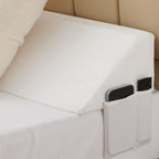 Bedluxe King Wedge Pillow Headboard (76"x10"x6"), Bed Wedge Pillow for Headboard, Foam Headboard Pillow, Bed Gap Filler King - Fill The Gap (0-7"), Mattress Gap Filler (White)