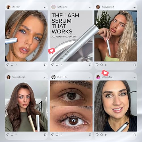 NYK1 CONCENTRATED Lash Serum For Eyelash Growth (3ml) LashForce Eyelash Serum To Grow Lashes Longer And Thicker Eyelash Growth Serum - Lash Growth Serum For Enhanced Eye Lash Serum Growth