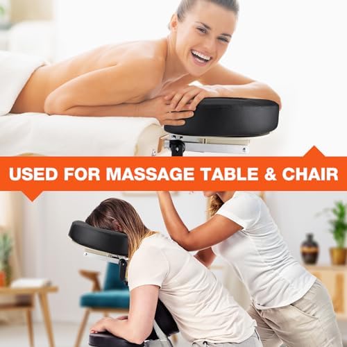 Udefineit Adjustable Massage Table Face Cradle & Pillow, SPA Massage Table/Bed/Chair Headrest Platform with Face Pillow, Massage Home Mattress Top Massage Kit Head Face Rest Support & Face Cushion