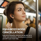 TOZO NC3 Hybrid Active Noise Cancelling Wireless Earbuds with 6 Mics AI Clear Call Ear Buds 55H Playtime with LED Display 32 Preset EQs via APP Bluetooth 5.3 IPX8 Waterproof in Ear Headphones