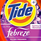 Tide Plus Febreze Freshness HE Turbo Clean Liquid Laundry Detergent, HE Compatible, Spring & Renewal Scent, 106 loads, 149 fl oz