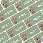 – Personalized Name Labels for Kids (120) – Waterproof & Durable Stickers for Clothing, School & Daycare Items - Forest Animals