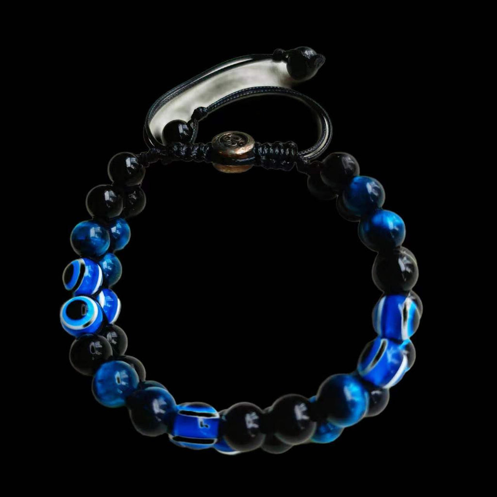 chyuuie Evil Eye Bracelets for Men Women - Triple Protection Bracelet