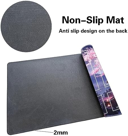 MTG Playmat - Non-Slip Backing Printing, Ideal for Card Game Enthusiasts TCG Playmat (Cherry Blossom rain-Deck)