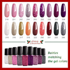 Lavender Violets Gel Nail Polish Kit - 18+3 Colors Glitter Purple Gray Silver Gold Soak-off UV LED Nail Gel Set with Base, Matte and Glossy Top Coat F985A