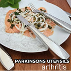 Weighted silverware for hand tremors for Parkinsons, Arthritis | Heavy utensils for tremors | Weighted eating utensils | Gifts for parkinsons & Artritis.