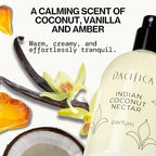 Pacifica Indian Coconut Nectar Spray Perfume, 2 oz ��� Warm Coconut & Vanilla Gourmand Fragrance for Women Clean Beauty Scent, Long-Lasting Beachy & Layerable, 100% Vegan & Cruelty-Free Made in USA