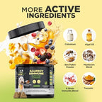Googipet Dog Allergy Chews, Dog Allergy Relief & Itchy Skin Relief, Skin & Coat Supplement +Bee Pollen, Colostrum for Dogs, Coconut Oil, Probiotics, & Omega 3 Fish Oil to Reduce Constant Scratching