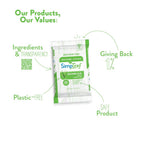 Simpleaf Flushable Wet Wipes Aloe Vera| Eco-Friendly, Paraben & Alcohol Free | Hypoallergenic & Safe for Sensitive Skin | Soothing Aloe Formula | (6 x 25 Counts Convenient Pack) 150 Counts Total