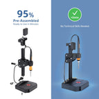 Vertical Heat Set Insert Tool Pressing Machine with 90W Soldering Iron, Heat Set Tips M2-M8, 30PCS Brass Nuts Threaded Inserts for 3D Printed Part