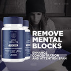 Mind Vitality Focus Brain Supplement to Boost Focus and Concentration & Avoid Mid-Afternoon Fatigue, Advanced Formula - Pack of 5(300 Capsules)