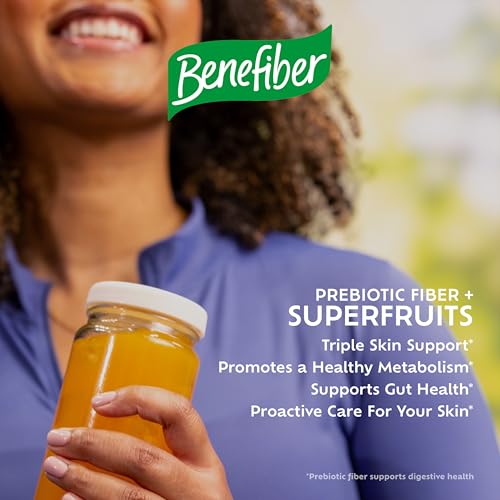 Benefiber Prebiotic Fiber + Superfruits Dietary Supplement, Strawberry Dragon Fruit Flavor, 8.8 oz (250g)