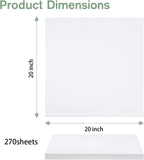Simetufy 270 Sheets 20" x 20" White Tissue Paper for Gift Bags Wrapping