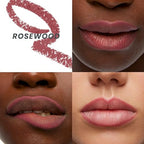 Wonderskin Lip Liner Pencil - 360 Contour Lipliner, Long Lasting, Sharpenable, Waterproof and Transfer-Proof Nude Lip Liner Pencil (Rosewood)