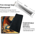 MTG Playmat with Zones Magic Card Playmat Game Mat,TCG & CCG Card Games Mat with Free Storage Bags Size 24 x 14 Inches (with Zones,Dragon)