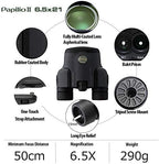 Pentax Papilio II 6.5x21 Binoculars (Gray) suitable for watching objects both close-up and far away