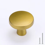 Goldenwarm 60 Pack Brushed Brass Cabinet Knobs for Modern Kitchen Hardware Handles Gold Round Drawer Knob for Closet Bifold Cabinets Pulls,1.27 Inch