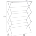 Amazon Basics Foldable Portable Clothes Drying Rack for Indoor Air Drying, Collapsible Design, 14.5" D x 29.5" W x 41.8" H, White