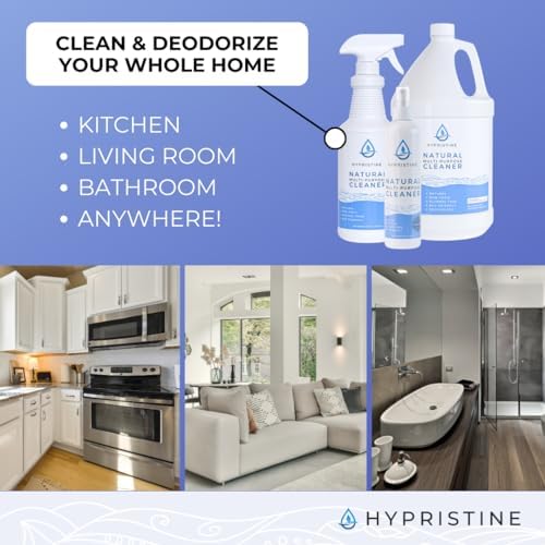 PURE Hypochlorous Acid Spray, Multi-Purpose Cleaner, Superior Shelf Life, 0% Bleach, 0% Alcohol, Food Contact Safe, Eliminate Non-Living Allergens, Remove Pet Odor, Clean Any Surface