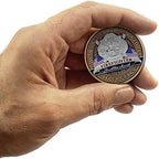 & Emblem - Firefighter Brotherhood Challenge Coin Saint Florian in Deluxe Display tin with Bonus polishing Cloth