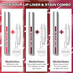 Cilrofelr Peel Off Lip Liner Stain, Long Wear Tattoo Lip Liner with Tweezer, Peel Off Lip Stain with Matte Finish, Long Lasting, Waterproof, Transfer-proof, Highly Pigmented Color (Mauve)