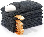 Antimbee 6-Pack Soap Pocket Exfoliating Soap Saver Pouch, Body Scrubber Rough Sponge Exfoliator for Bath or Shower, Gray Mesh Bar Soap Foam Lather Pouch