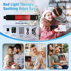 2-in-1 Red Light Therapy Belt, Wired & Wireless Controller with 3000mAh Battery Rechargeable Magnetic LED Screen Controller, 49" * 7" Infrared Red Light Therapy for Body for Muscle Pain Relief