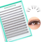 Bodermincer Cluster Lashes 240pcs Large Tray D Curl Individual Eyelashes False Eyelashes Extension DIY at Home (10D-20D Mixed)
