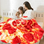 Pepperoni Pizza Blanket White Elephant Gifts for Kids Stuff Useful Adults Teenagers Throw Blankets Wrap Boy Girl Party Novelty Gag Pets Soft Fleece 61in