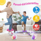 Flooyes Skip Ball for Kids, Ankle Skip Ball Toy with Counter, Timer and Cal Calculator, Girl Birthday Gifts for Age 6 7 8 9 10+, Rechargeable Colorful Flash Wheel Skip Ball for Girls Women