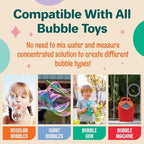 64 oz Iridescent Bubble Solution Refill | Non-Toxic Pre-Mix Bubble Refill Solution No Mixing or Measuring Required | Bubbles for Kids | Bubbles Bulk | Bubble Machine Solution | Giant Bubble Solution