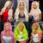 Alipeacock 613 13x6 Lace Front Wig Human Hair 200% Density Body Wave Blonde Lace Front Wigs Human Hair Pre Plucked Blonde Wig Human Hair 613 30inch