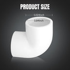 20 Pack 1/2inch 90 Degree PVC Elbow Pipe Fittings, 2 Way Right Angle Furniture Grade PVC Pipe Fitting Connectors for DIY Shelf Building Furniture Garden Support Structure