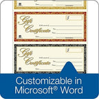 Adams Gift Certificates, Laser/Inkjet Compatible, 3-Up, 30 per Pack with Envelopes (GFTLZ),White
