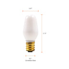 LEDVANCE 13544-7C7/W/BL/4PK 120V Night Light Bulb,Incandescent, Warm White 7 watts
