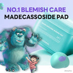 MEDIHEAL Madecassoside Toner Pads [Disney Pixar Edition]-Centella Asiatica to Improve Uneven Skin Tone - Vegan Face Gauze Pads, Full size 100 Pads + Refill 100 Pads