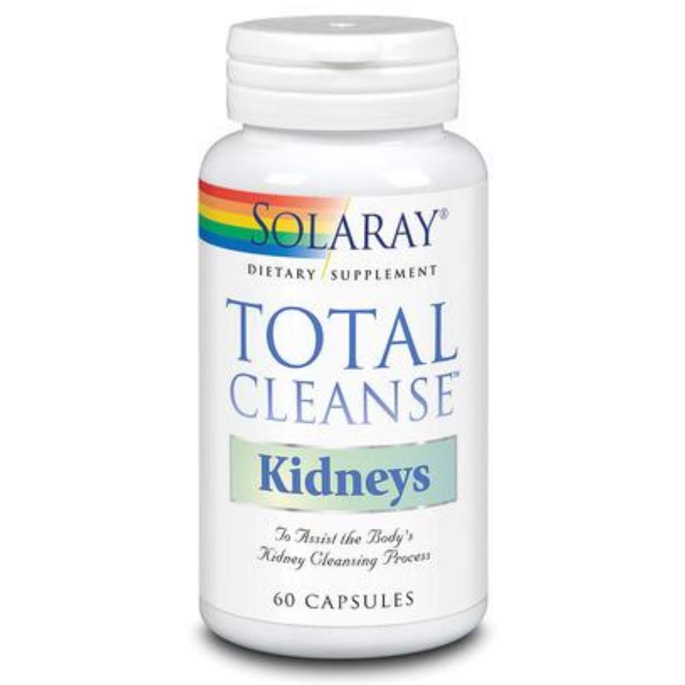 SOLARAY Total Cleanse Kidney Supplement - Complex Blend of Parsley, Dandelion, and Nettle, Kidney Support Supplement for Men & Women - 60 Ct Veg Caps