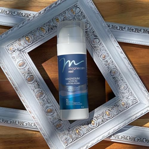 MagneCalm Rest Lotion with Melatonin, Lavender & Chamomile - Mangesium Lotion for Peaceful Rest, 5 Ounce